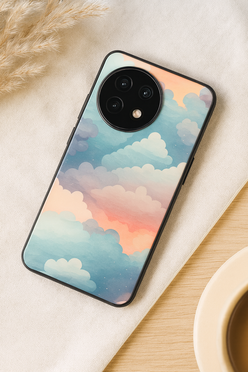 Cloud Of Dreams Premium Glass Back Cover For One Plus 13, 12, 11, 10, Nord Series The Case & Co