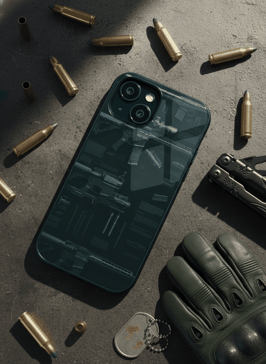 COD Guns Glass Back Cover For iPhone 11-17 The Case & Co