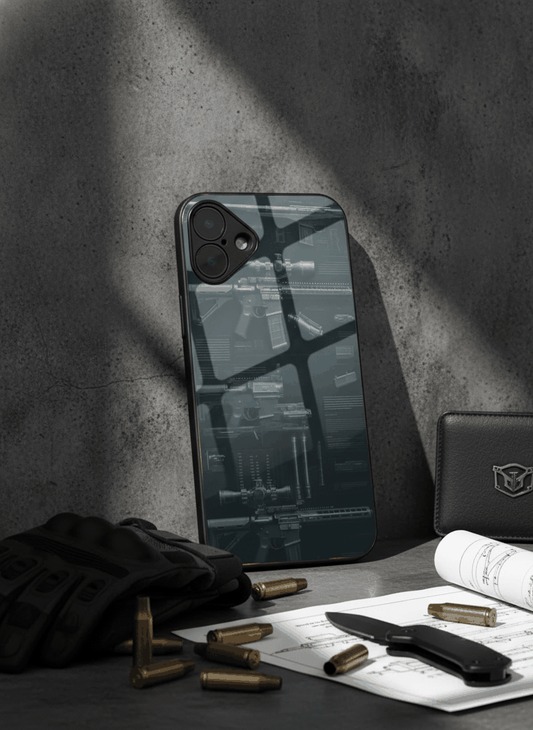 COD Guns Glass Back Cover For iPhone 11-17 The Case & Co