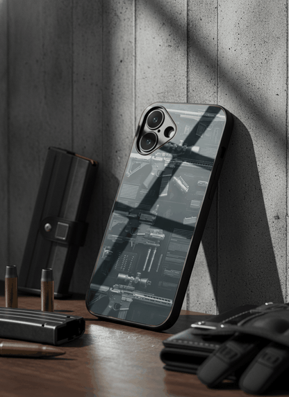 COD Guns Glass Back Cover For iPhone 11-17 The Case & Co