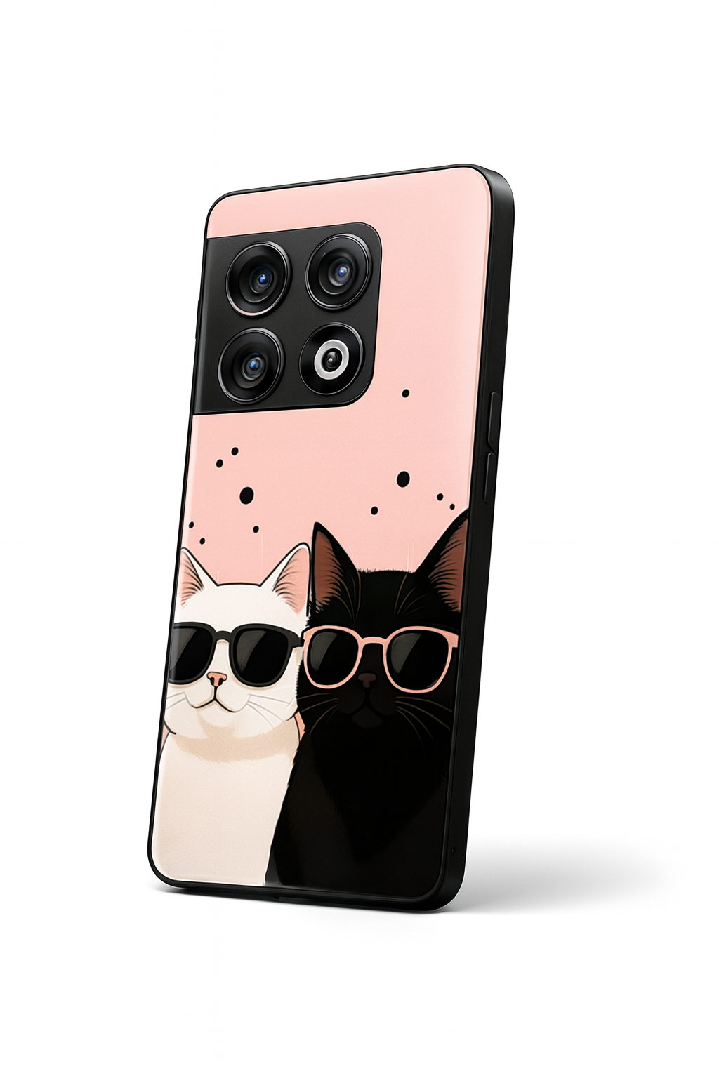 Cool Cats Premium Glass Back Cover For One Plus 13, 12, 11, 10, Nord Series The Case & Co