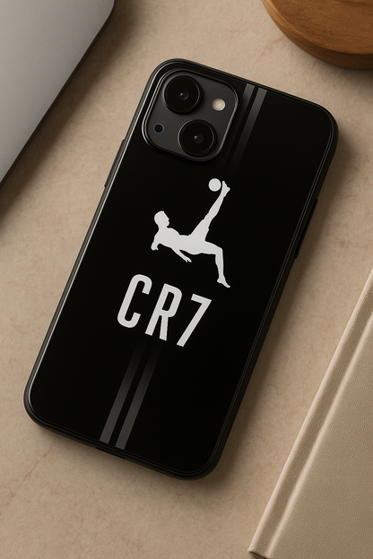 CR7 Legacy Premium Glass Back Cover For iPhone 11,12,13,14,15,16,17 Models The Case & Co