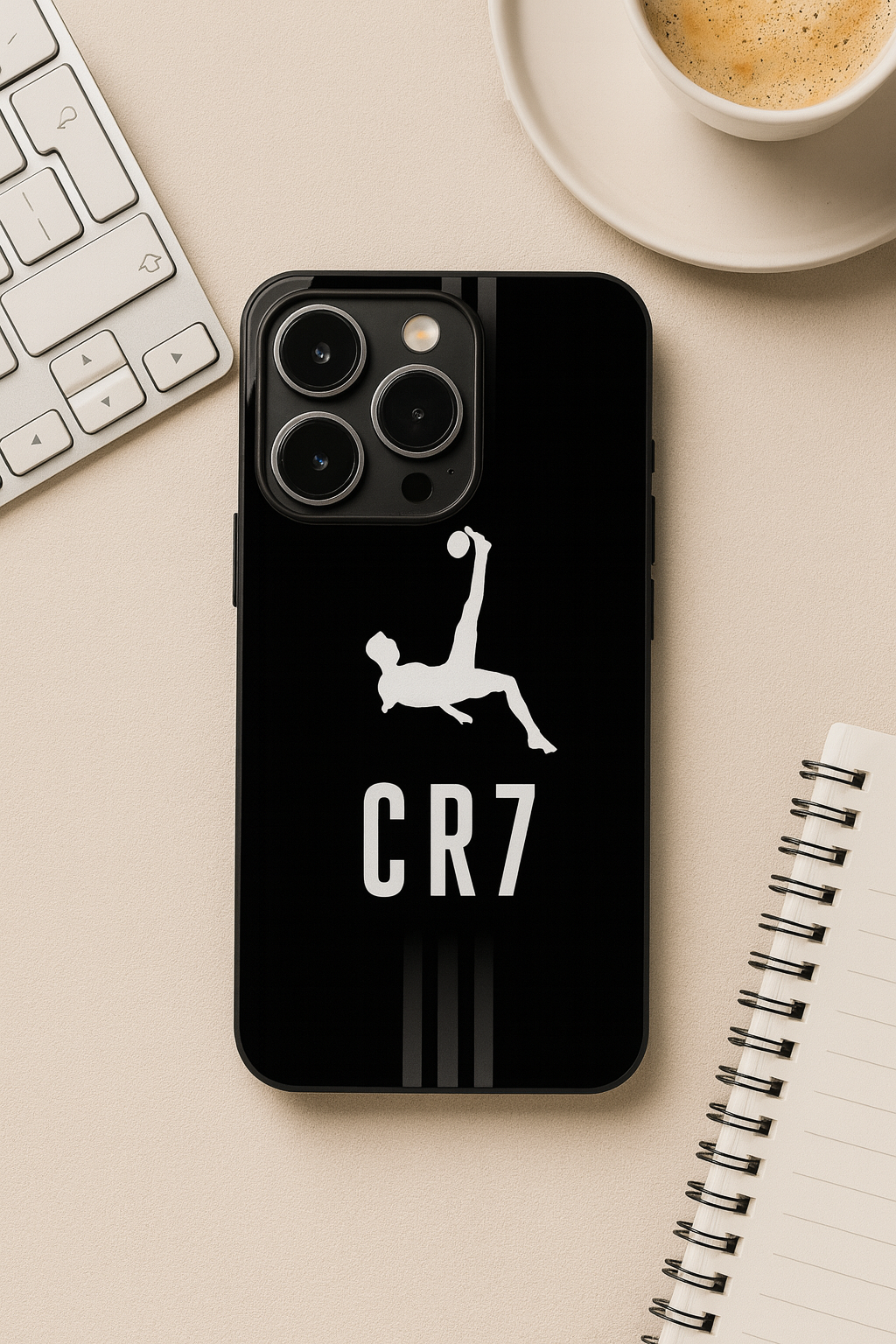 CR7 Legacy Premium Glass Back Cover For iPhone 11,12,13,14,15,16,17 Models The Case & Co
