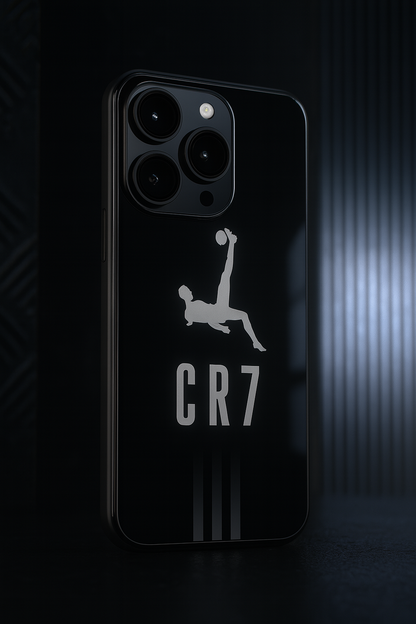 CR7 Legacy Premium Glass Back Cover For iPhone 11,12,13,14,15,16,17 Models The Case & Co