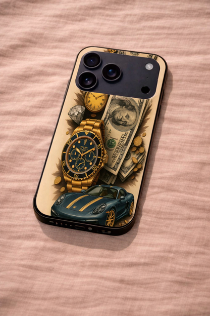 Crypto King Premium Glass Back Cover For iPhone 11,12,13,14,15,16,17 Models The Case & Co