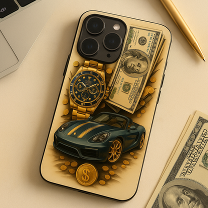 Crypto King Premium Glass Back Cover For iPhone 11,12,13,14,15,16,17 Models The Case & Co