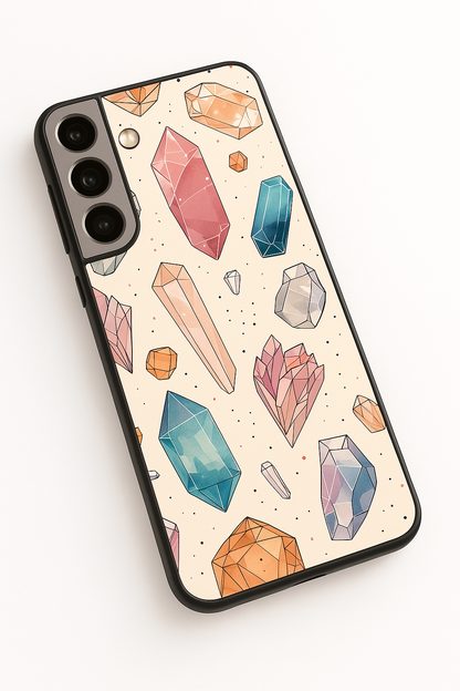 Crystal Bloom Premium Glass Back Cover For Galaxy S, A, M & F Series The Case & Co