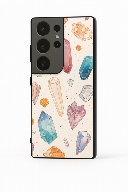 Crystal Bloom Premium Glass Back Cover For Galaxy S, A, M & F Series The Case & Co