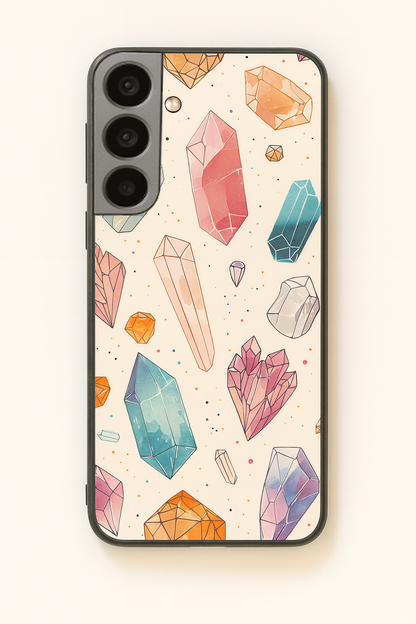 Crystal Bloom Premium Glass Back Cover For Galaxy S, A, M & F Series The Case & Co