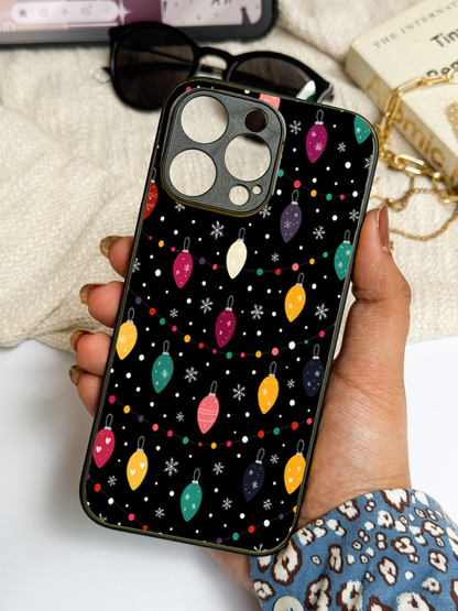 Cute Aesthetic Lights Premium Glass Back Cover For iPhone 11,12,13,14,15,16,17 Models The Case & Co
