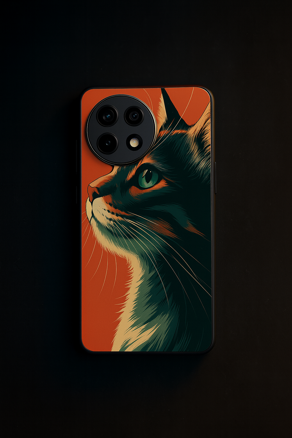 Cutie Cat Premium Glass Back Cover For One Plus 13, 12, 11, 10, Nord Series The Case & Co