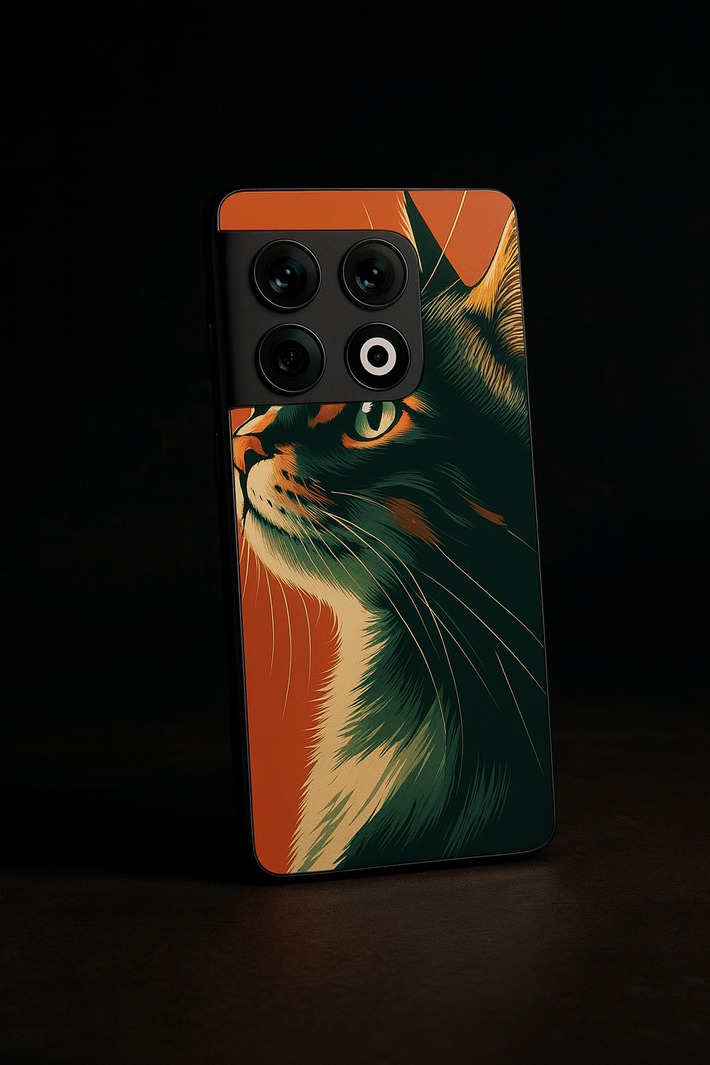 Cutie Cat Premium Glass Back Cover For One Plus 13, 12, 11, 10, Nord Series The Case & Co
