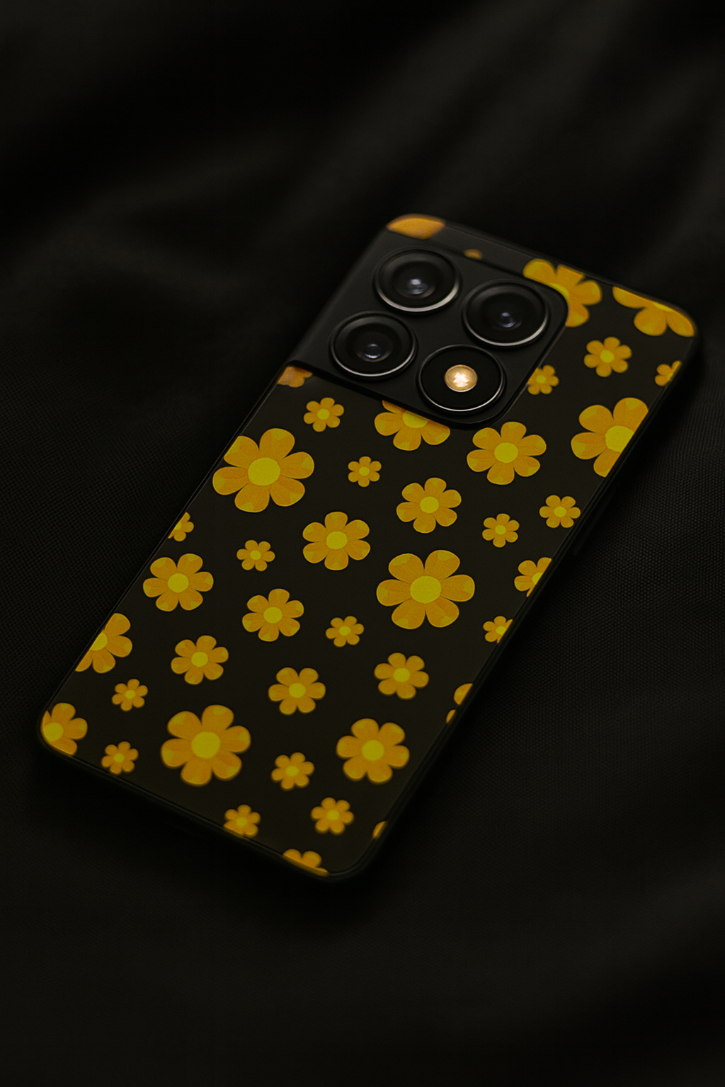 Daisy yellow Premium Glass Back Cover For One Plus 13, 12, 11, 10, Nord Series The Case & Co