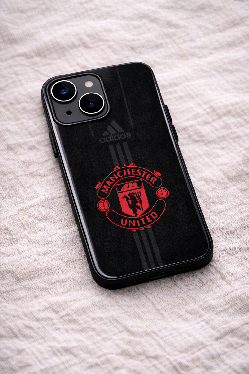 Dark Mode FC Premium Glass Back Cover For iPhone 11,12,13,14,15,16,17 Models The Case & Co