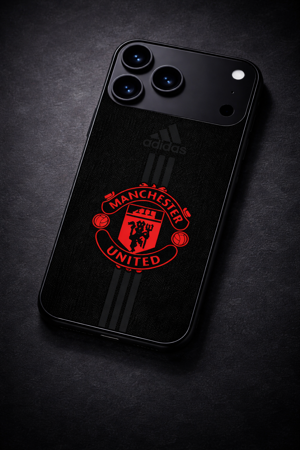 Dark Mode FC Premium Glass Back Cover For iPhone 11,12,13,14,15,16,17 Models The Case & Co