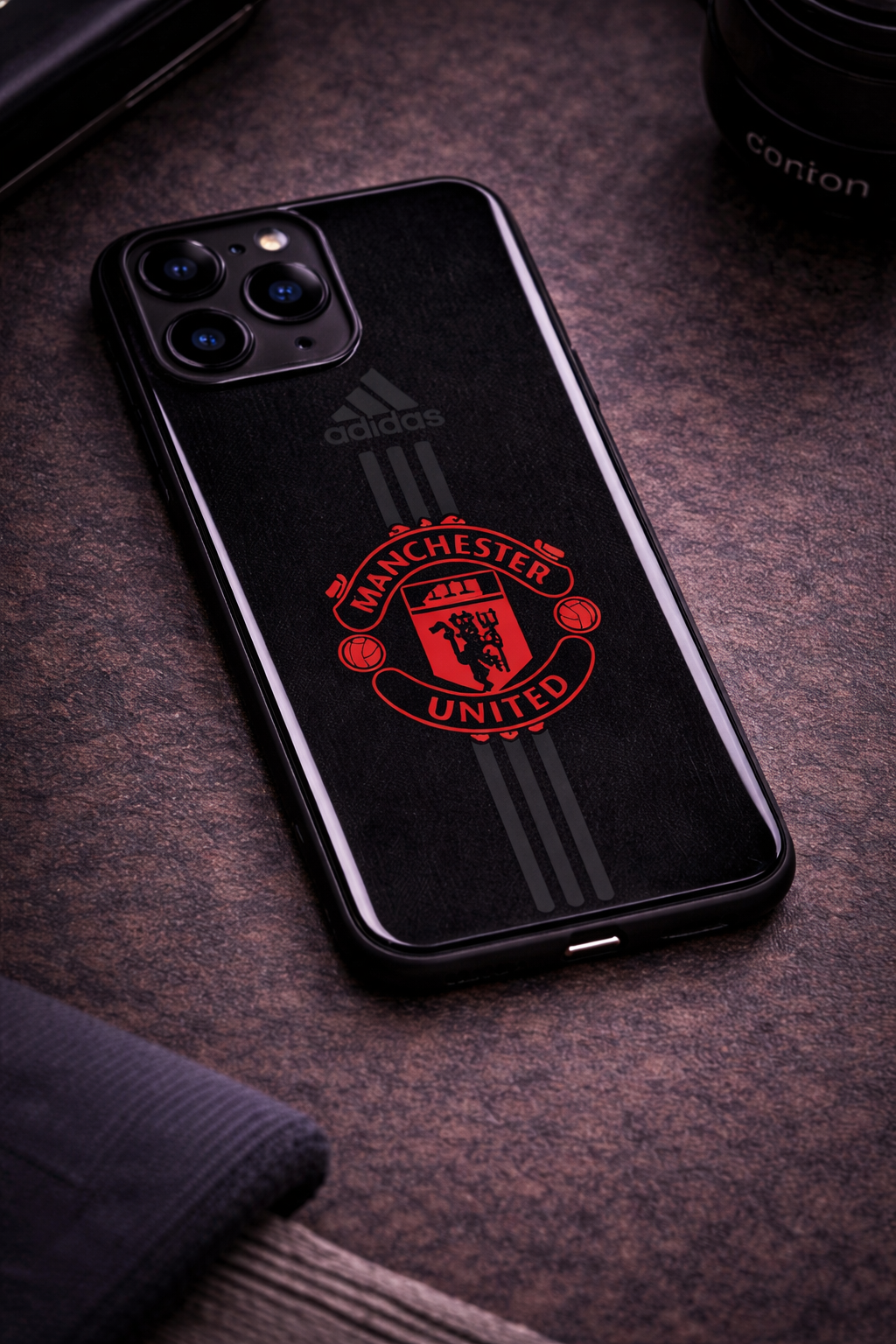 Dark Mode FC Premium Glass Back Cover For iPhone 11,12,13,14,15,16,17 Models The Case & Co