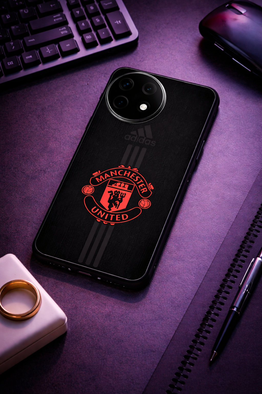 Dark Mode FC Premium Glass Back Cover For One Plus 13, 12, 11, 10, Nord Series The Case & Co