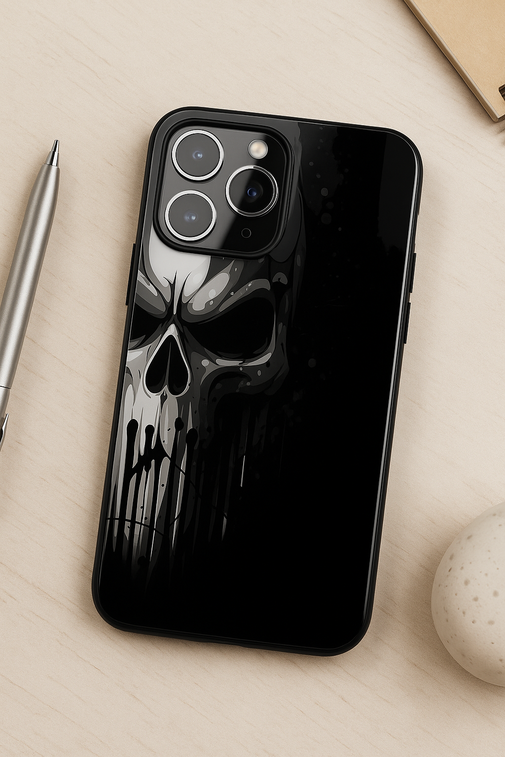 Deathmark Premium Glass Back Cover For iPhone 11,12,13,14,15,16,17 Models The Case & Co