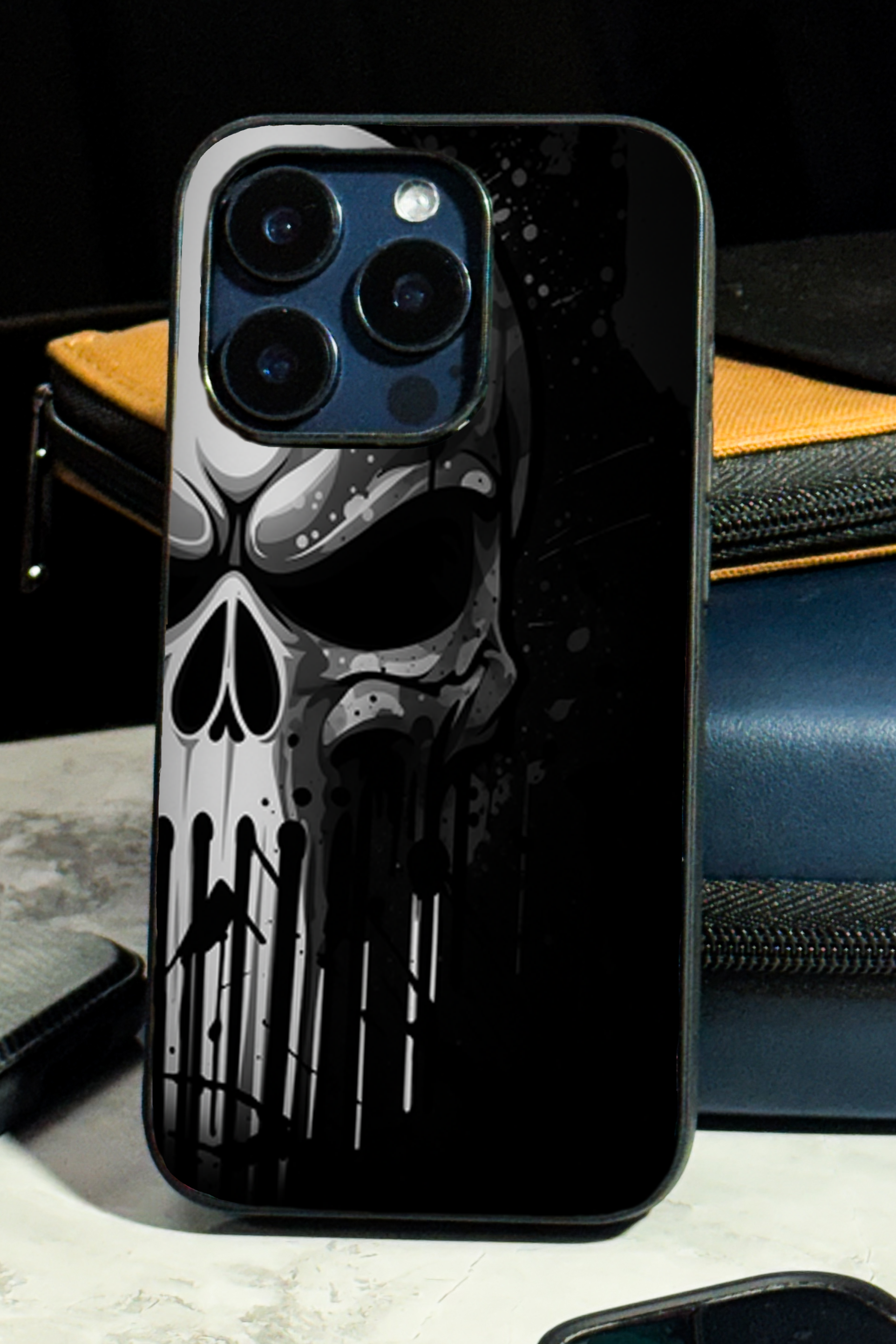 Deathmark Premium Glass Back Cover For iPhone 11,12,13,14,15,16,17 Models The Case & Co