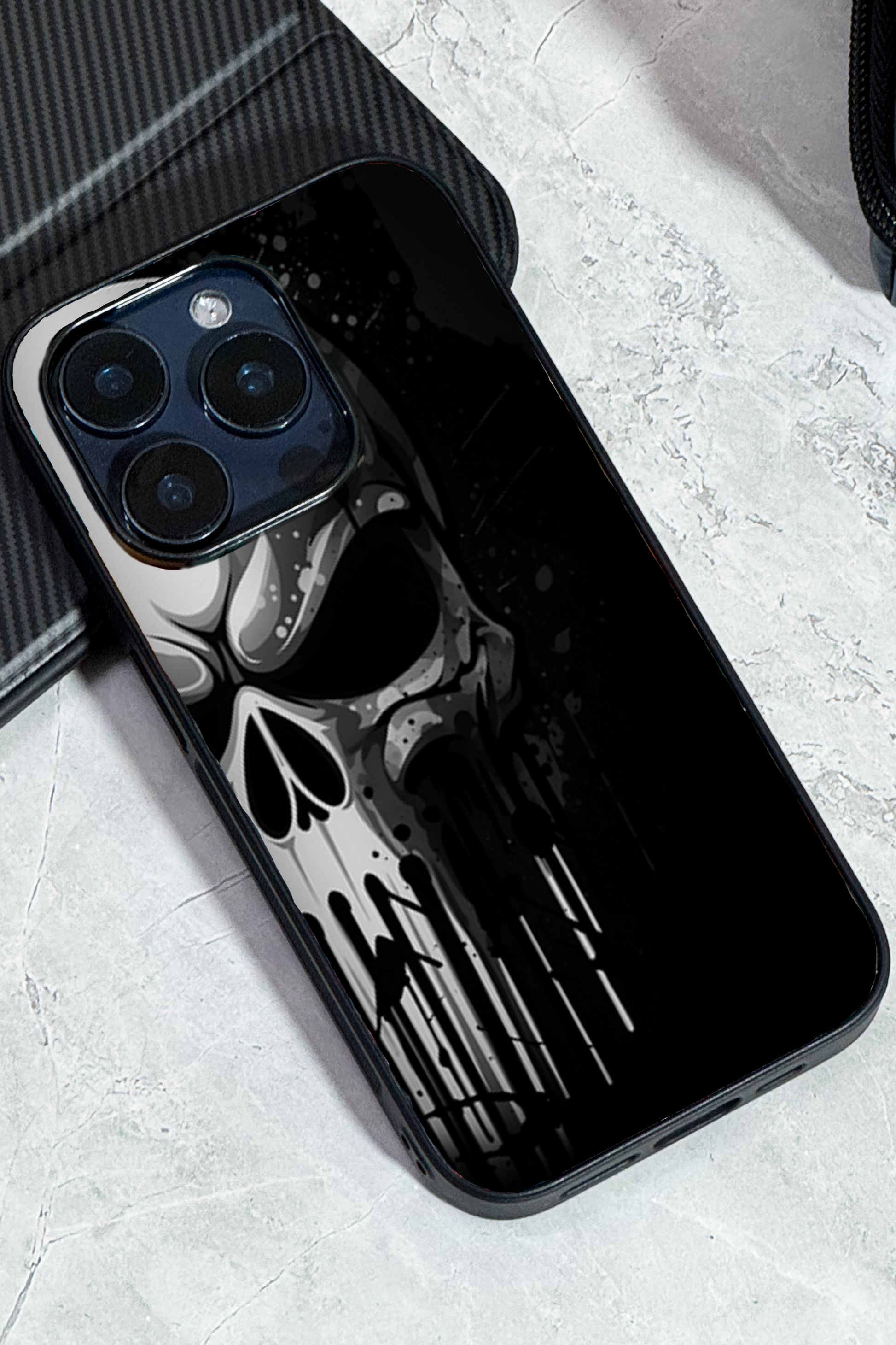 Deathmark Premium Glass Back Cover For iPhone 11,12,13,14,15,16,17 Models The Case & Co