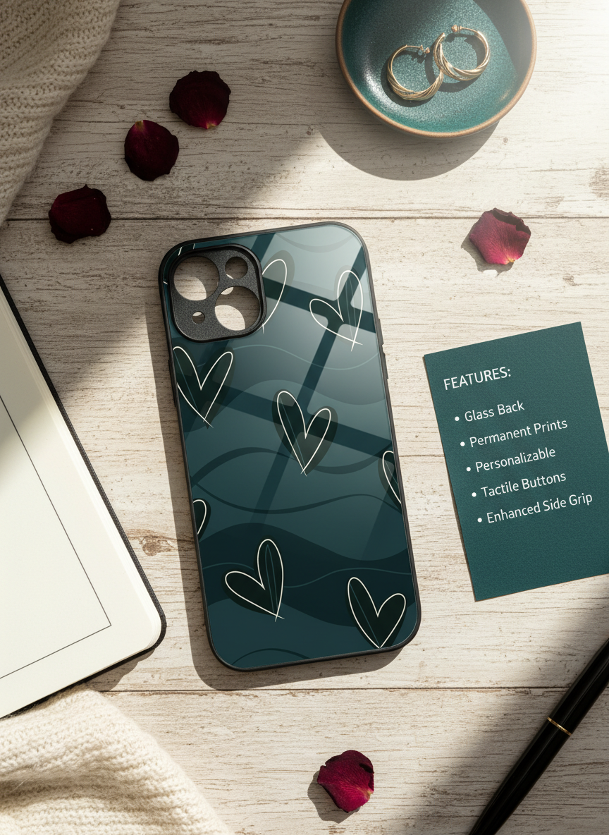 Dark Desire Premium Glass Back Cover For iPhone 11-17 Models