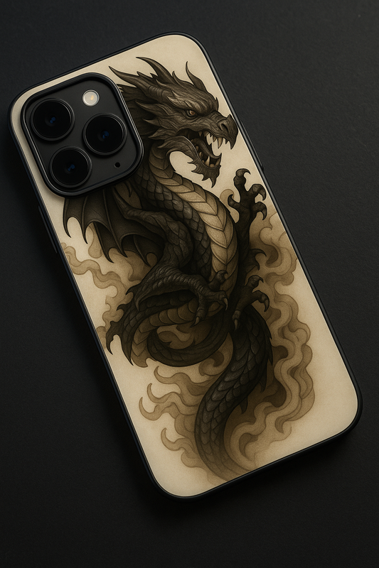 Dragon Premium Glass Back Cover For iPhone 11,12,13,14,15,16,17 Models The Case & Co