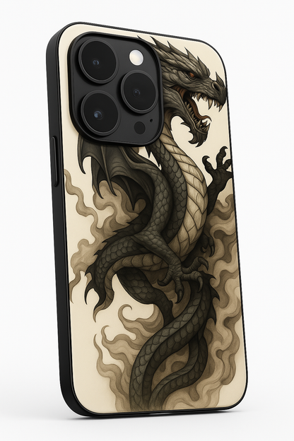 Dragon Premium Glass Back Cover For iPhone 11,12,13,14,15,16,17 Models The Case & Co