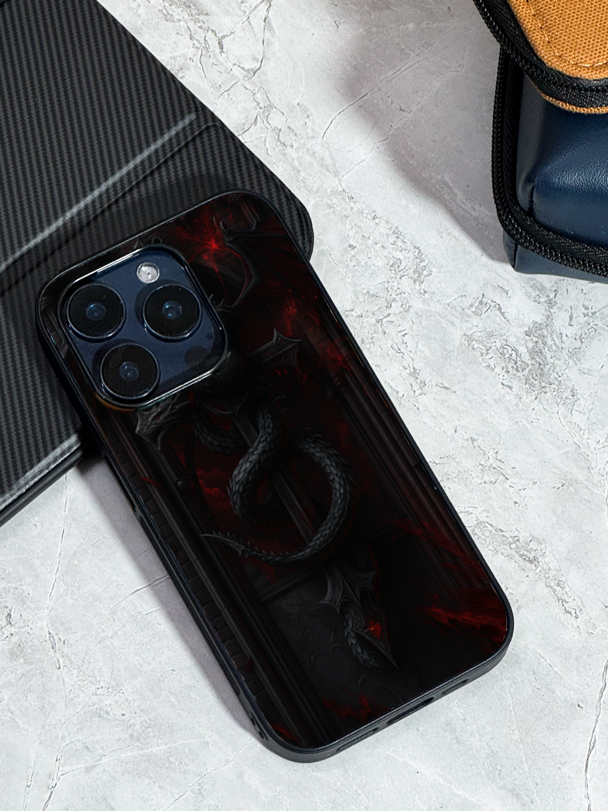 Drakonis Premium Glass Back Cover For iPhone 11,12,13,14,15,16,17 Models The Case & Co