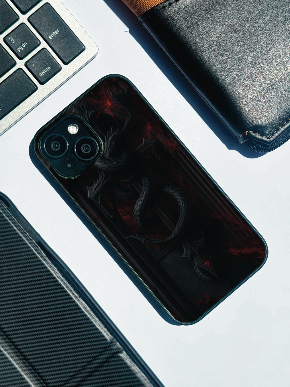 Drakonis Premium Glass Back Cover For iPhone 11,12,13,14,15,16,17 Models The Case & Co