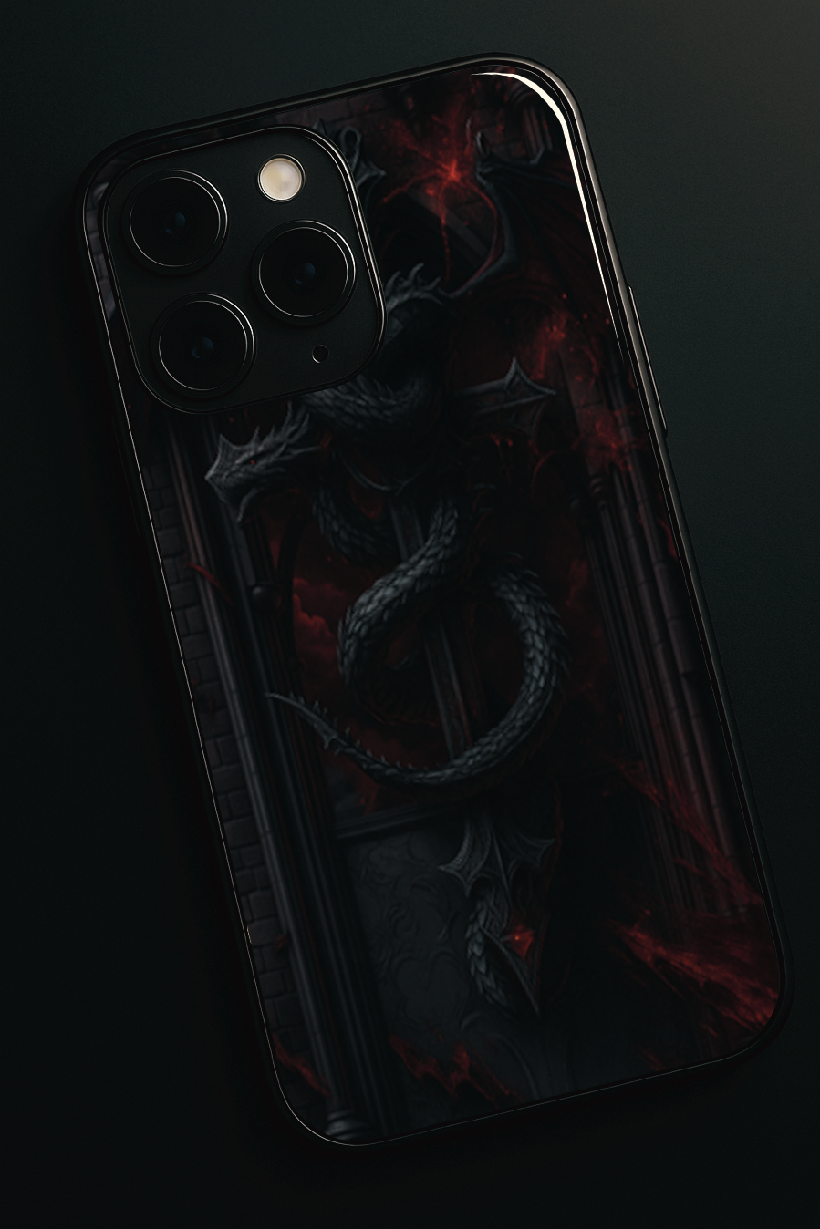 Drakonis Premium Glass Back Cover For iPhone 11,12,13,14,15,16,17 Models The Case & Co