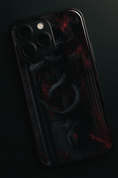 Drakonis Premium Glass Back Cover For iPhone 11,12,13,14,15,16,17 Models The Case & Co