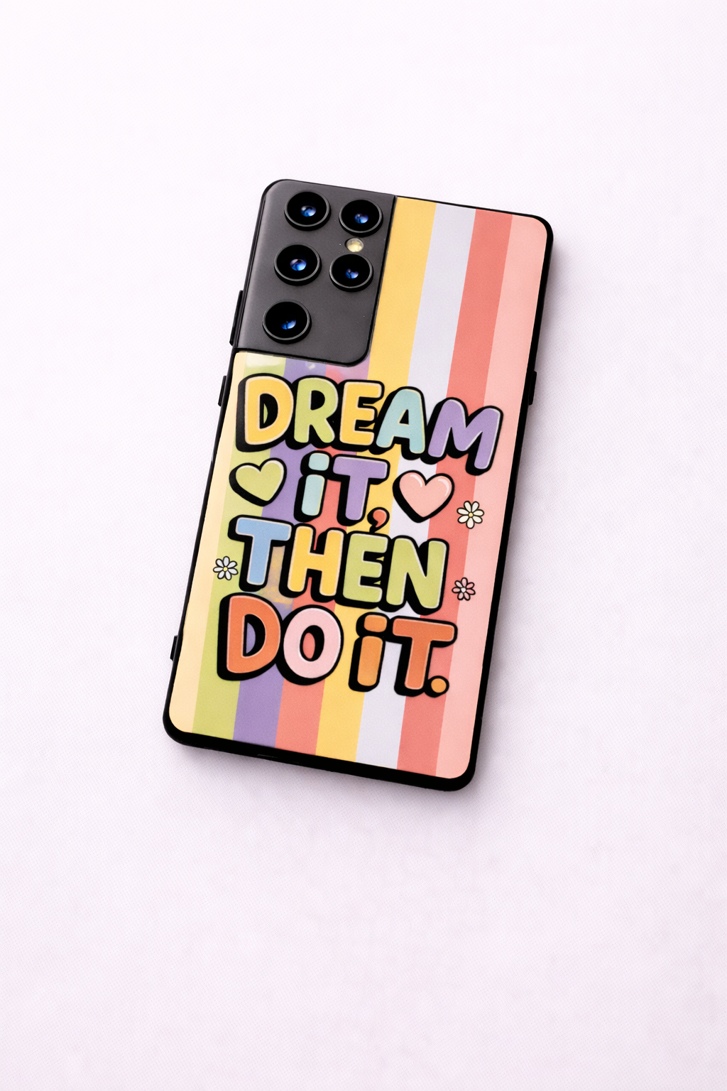Dream It Do It Premium Glass Back Cover For Galaxy S, A, M & F Series The Case & Co
