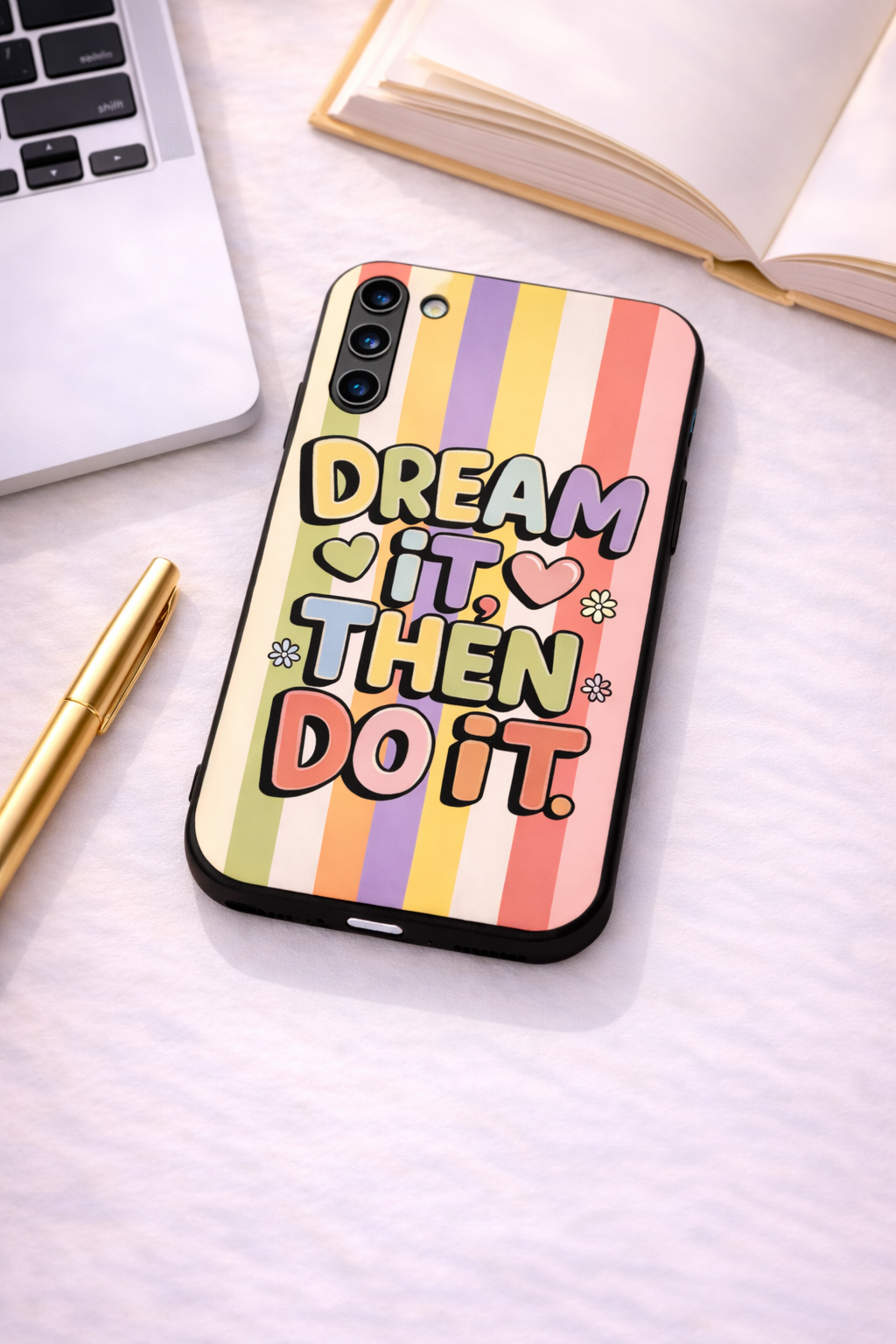 Dream It Do It Premium Glass Back Cover For Galaxy S, A, M & F Series The Case & Co