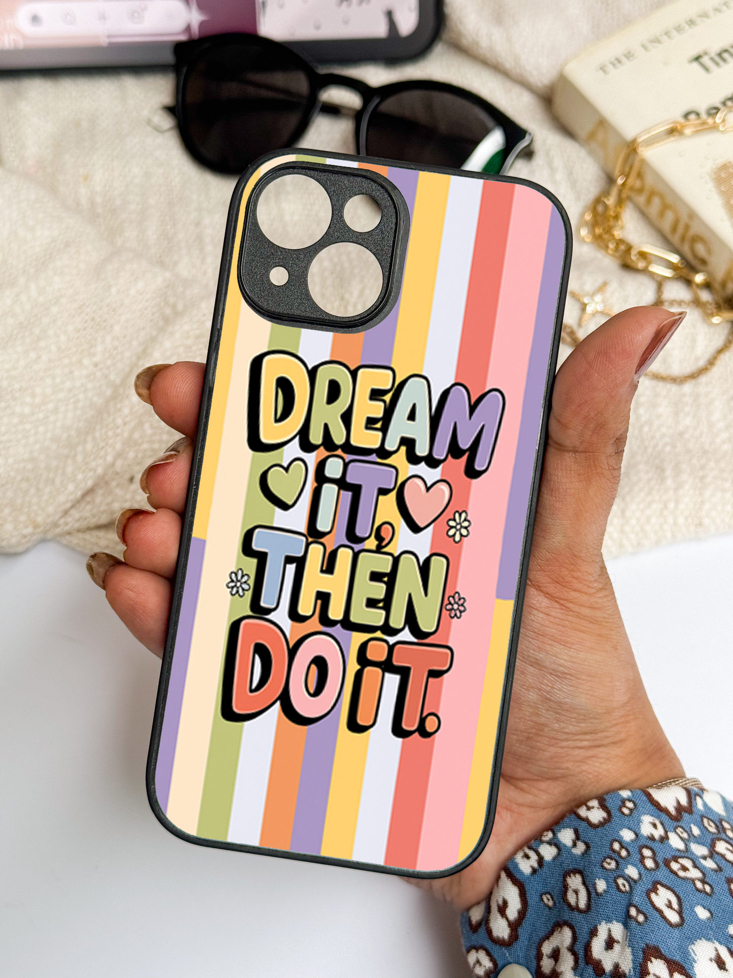Dream It Do It Premium Glass Back Cover For iPhone 11,12,13,14,15,16,17 Models The Case & Co