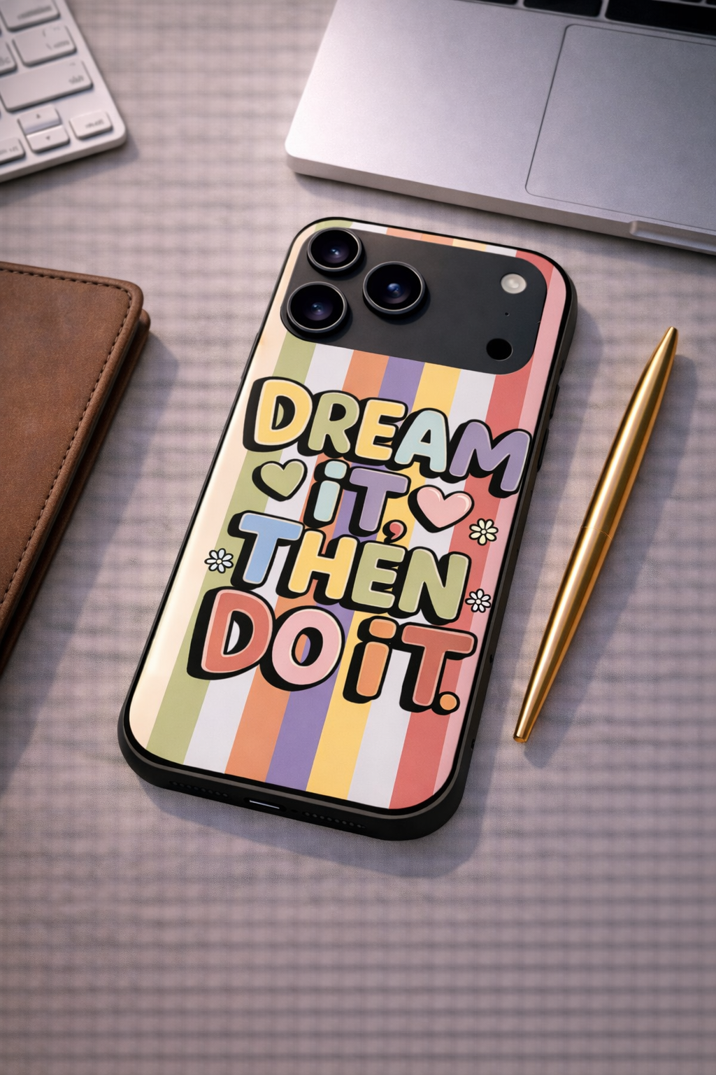 Dream It Do It Premium Glass Back Cover For iPhone 11,12,13,14,15,16,17 Models The Case & Co