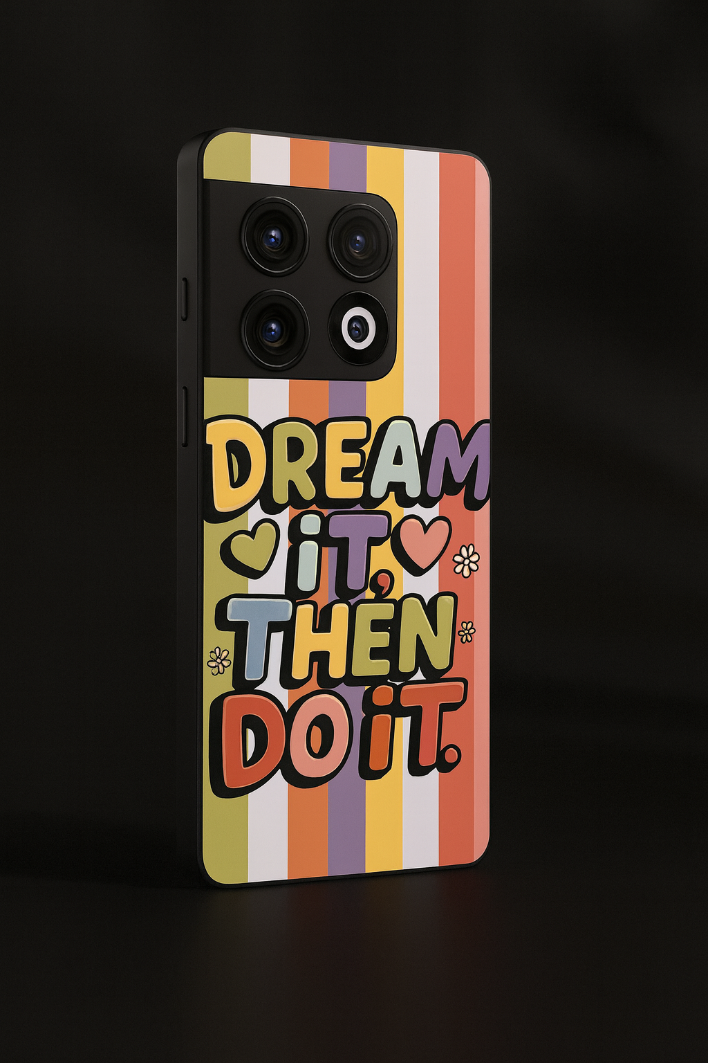 Dream It Do It Premium Glass Back Cover For One Plus 13, 12, 11, 10, Nord Series The Case & Co
