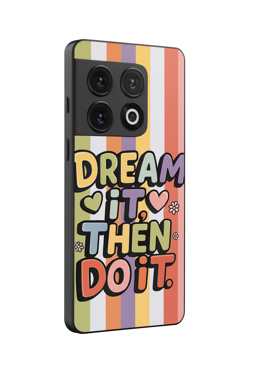 Dream It Do It Premium Glass Back Cover For One Plus 13, 12, 11, 10, Nord Series The Case & Co