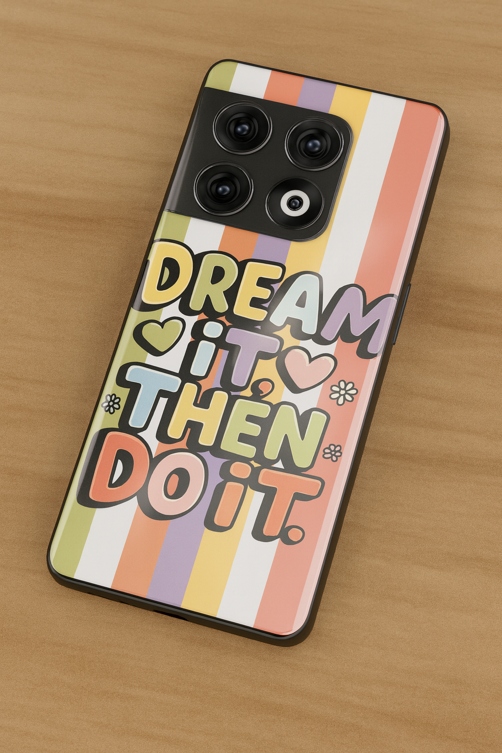 Dream It Do It Premium Glass Back Cover For One Plus 13, 12, 11, 10, Nord Series The Case & Co