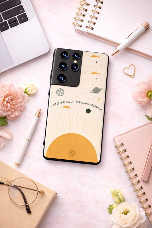 Dream Universe Premium Glass Back Cover For Galaxy S, A, M & F Series The Case & Co