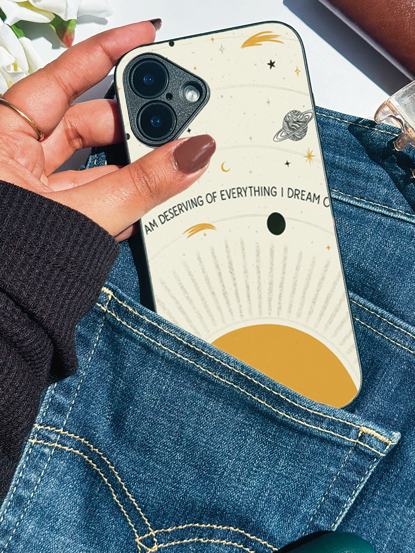 Dream Universe Premium Glass Back Cover For iPhone 11,12,13,14,15,16,17 Models The Case & Co