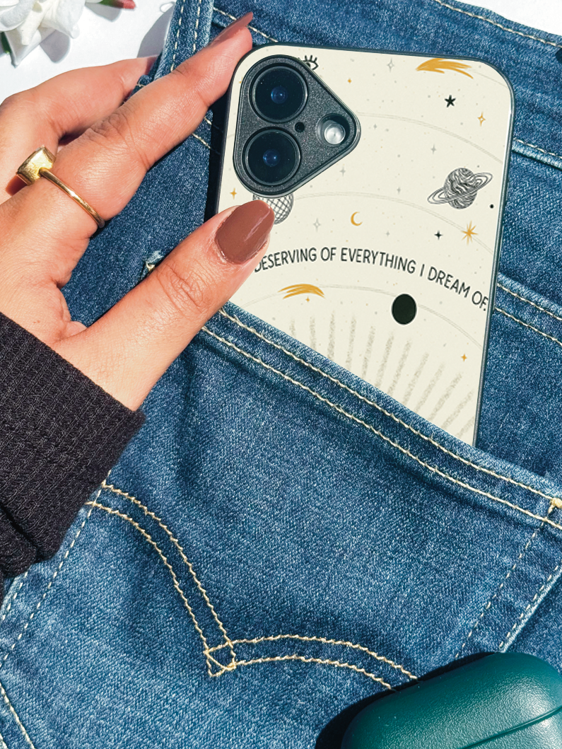 Dream Universe Premium Glass Back Cover For iPhone 11,12,13,14,15,16,17 Models The Case & Co