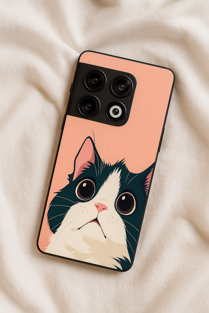 Dreamy Cat Premium Glass Back Cover For One Plus 13, 12, 11, 10, Nord Series The Case & Co