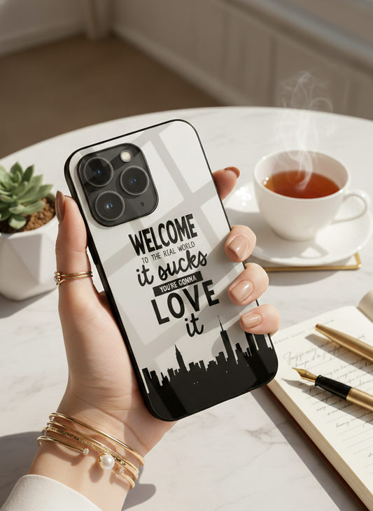 City Of FRIENDS Premium Glass Back Cover For iPhone 11-17 Models