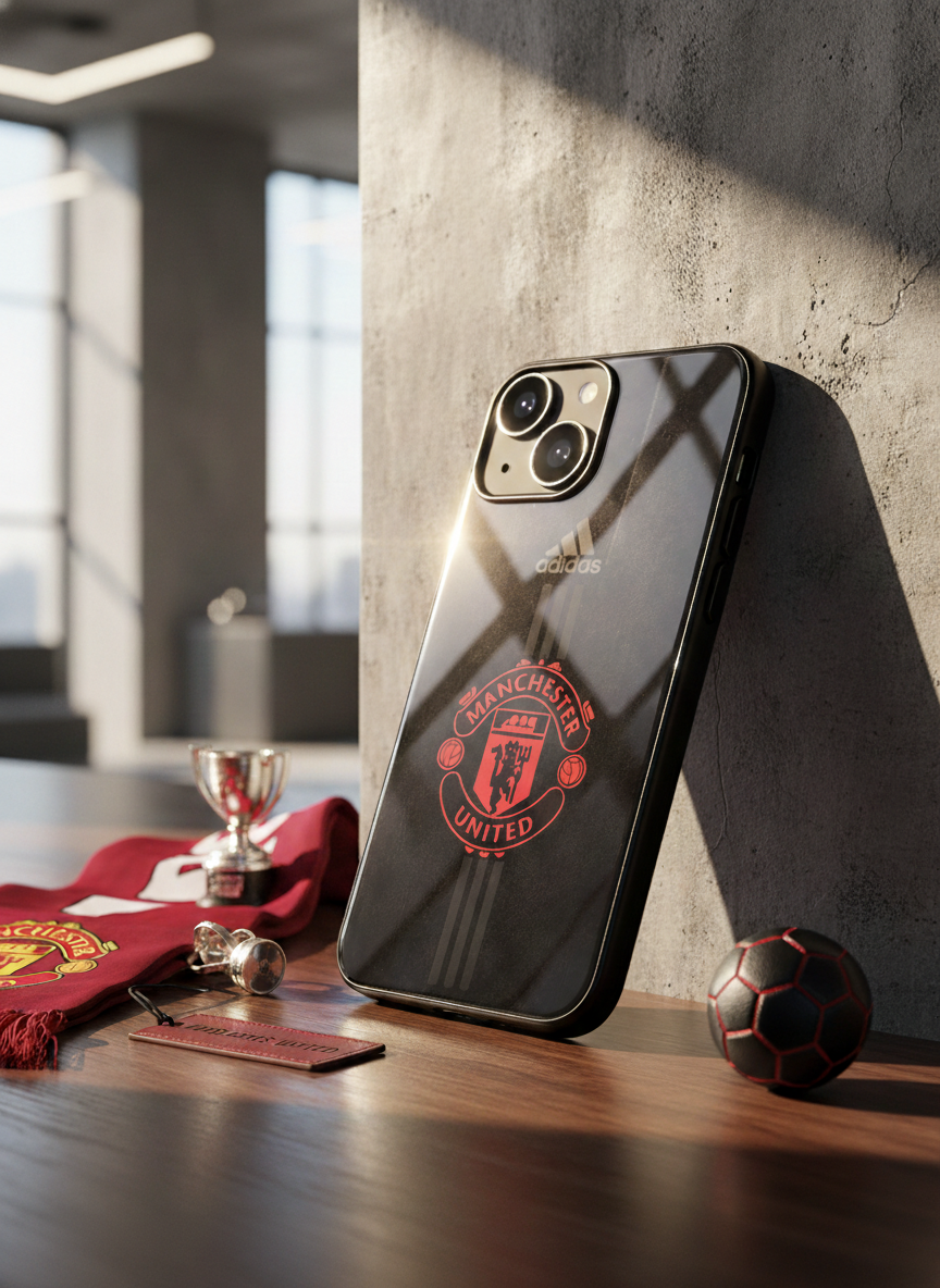 Dark Mode FC Premium Glass Back Cover For iPhone 11-17 Models