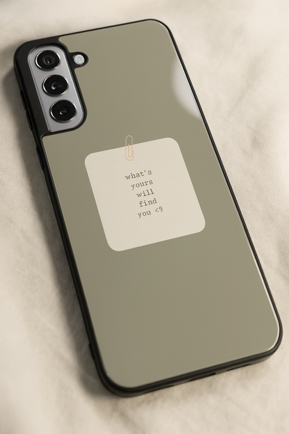 Find You Premium Glass Back Cover For Galaxy S, A, M & F Series The Case & Co