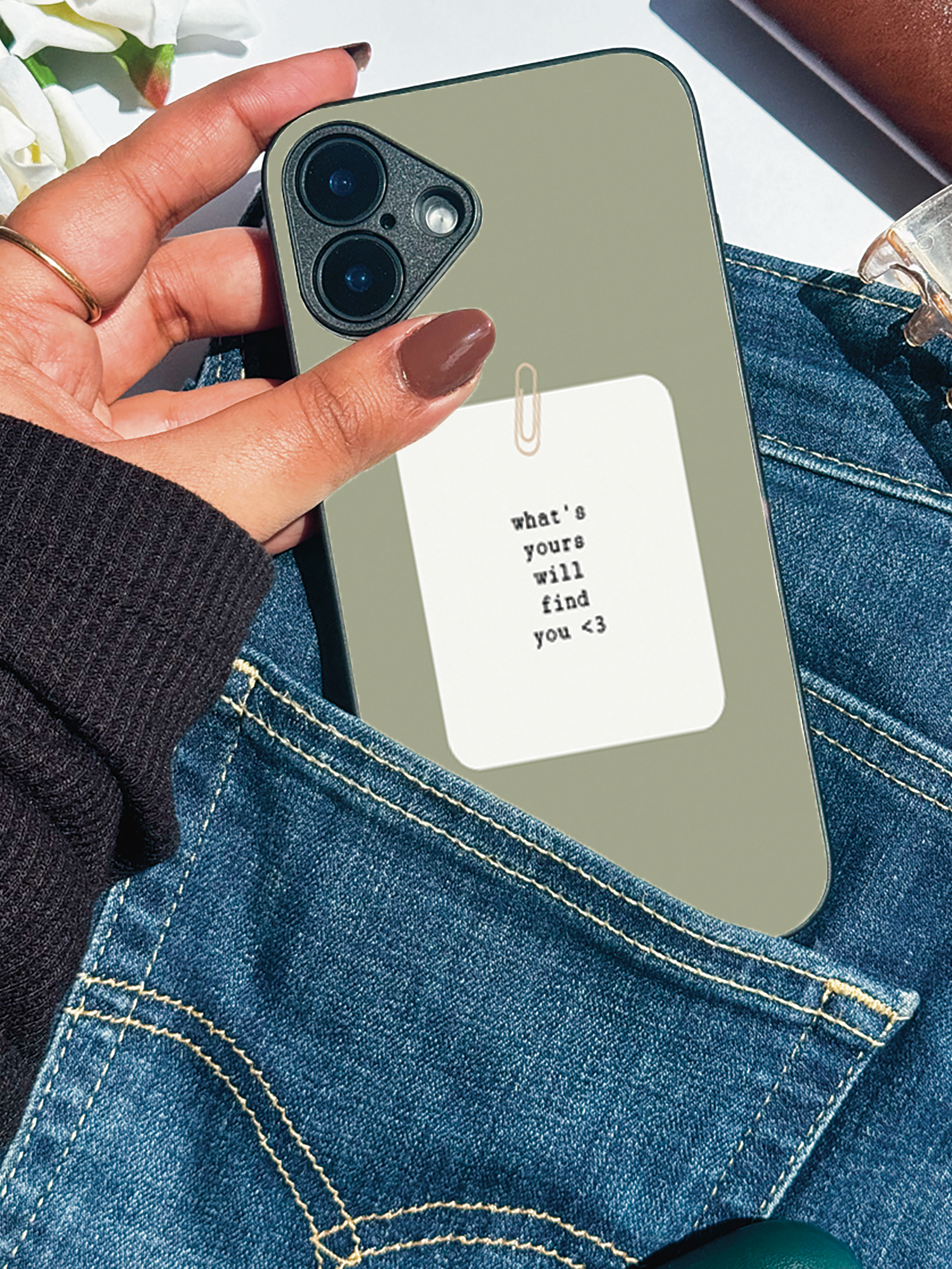 Find You Premium Glass Back Cover For iPhone 11,12,13,14,15,16,17 Models The Case & Co