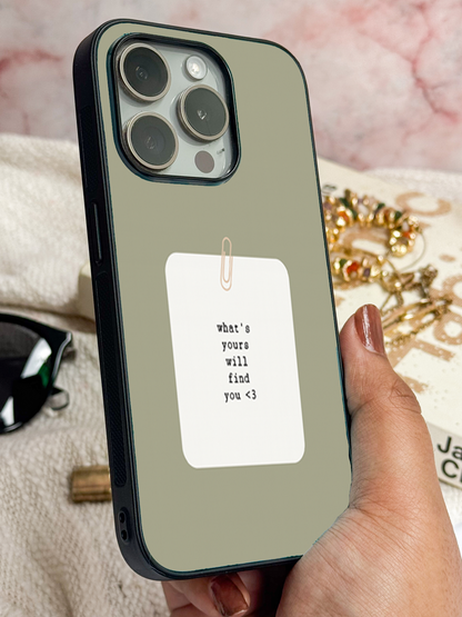 Find You Premium Glass Back Cover For iPhone 11,12,13,14,15,16,17 Models The Case & Co