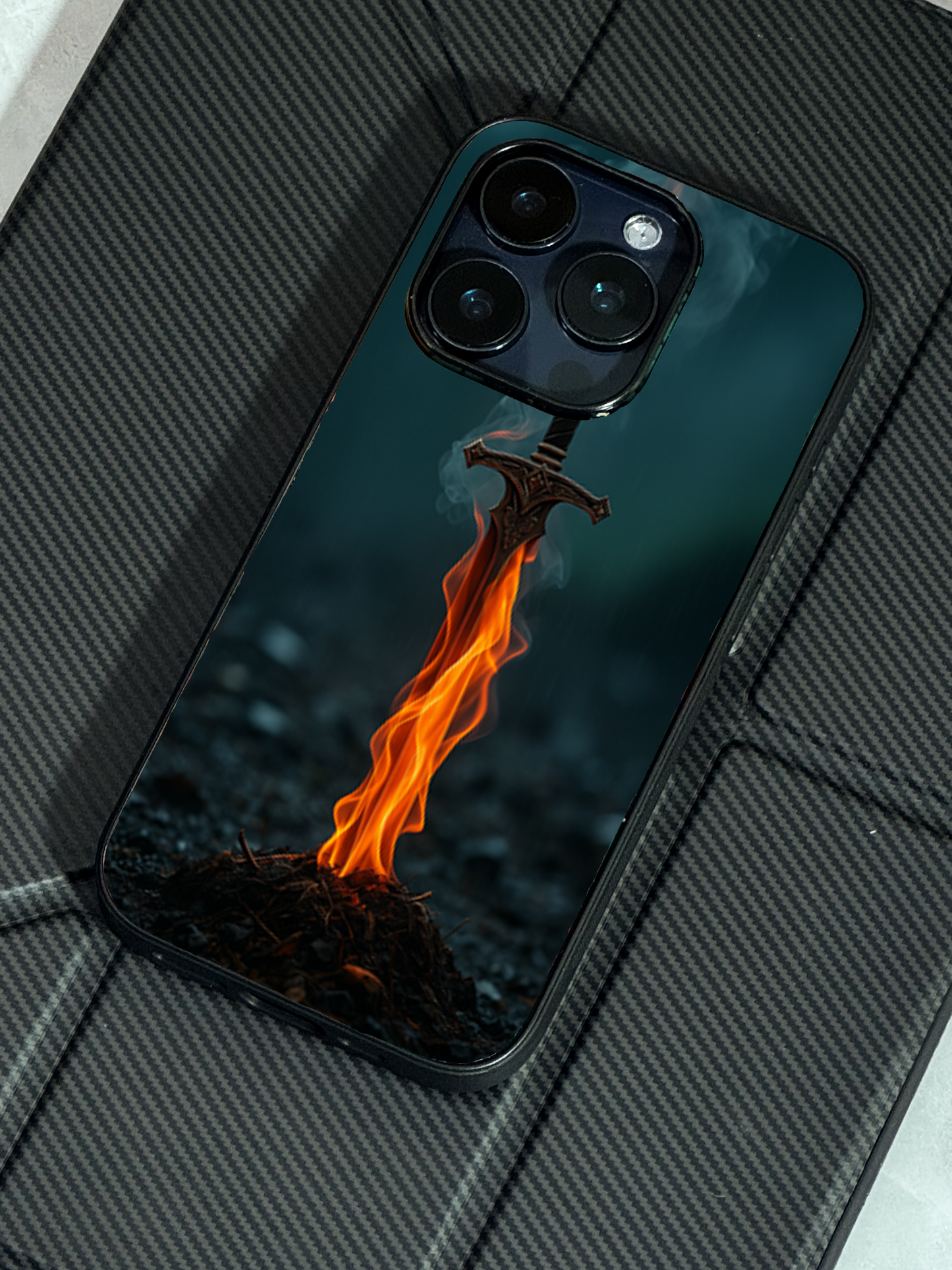 Flameborne Premium Glass Back Cover For iPhone 11,12,13,14,15,16,17 Models The Case & Co