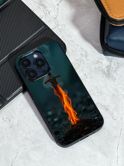 Flameborne Premium Glass Back Cover For iPhone 11,12,13,14,15,16,17 Models The Case & Co