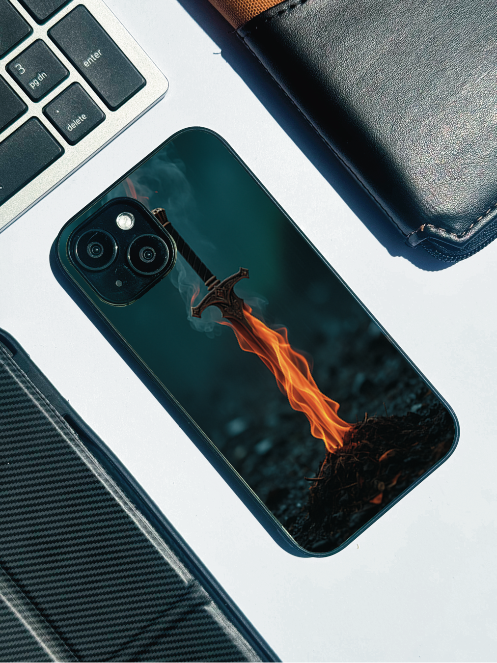 Flameborne Premium Glass Back Cover For iPhone 11,12,13,14,15,16,17 Models The Case & Co